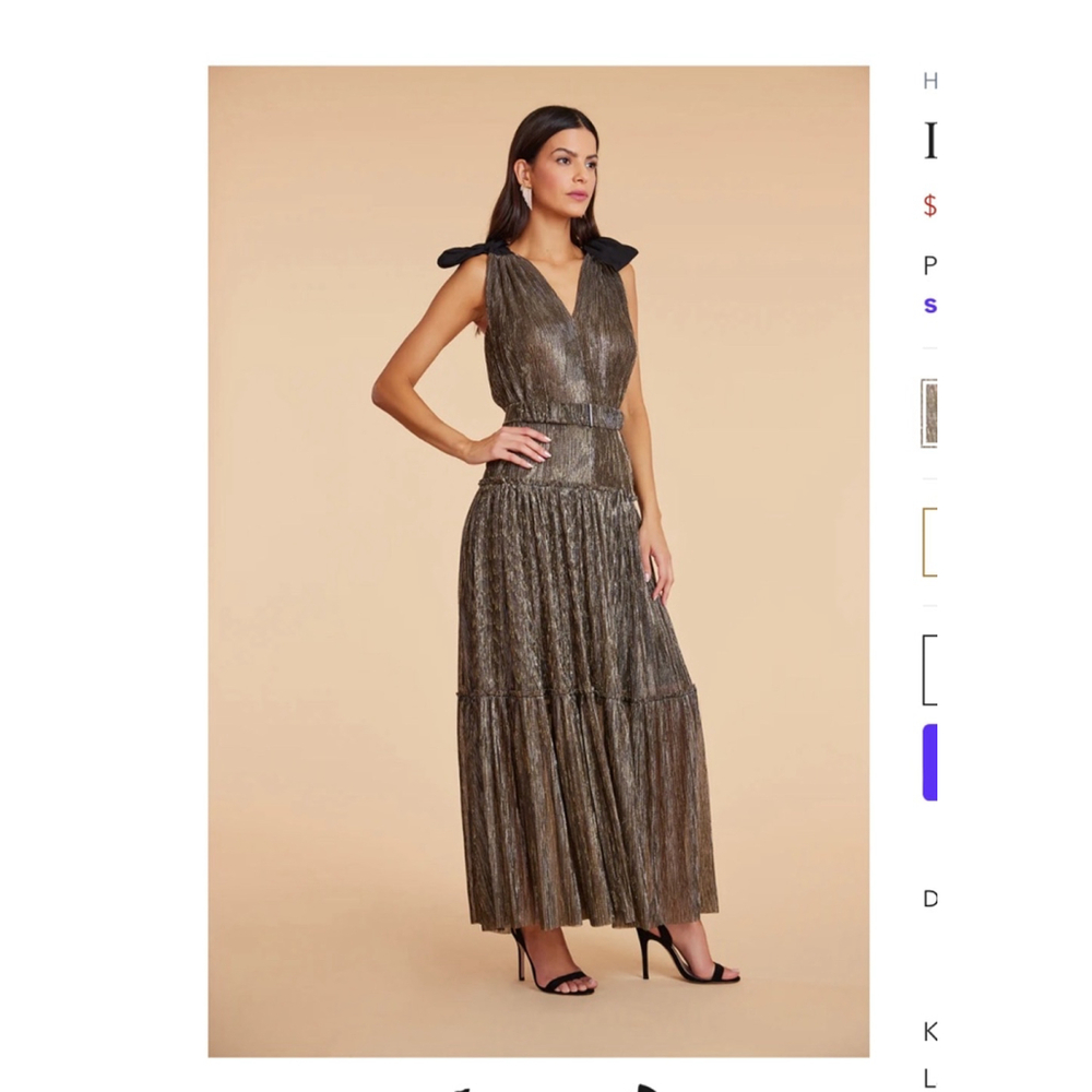 Women's Bishop And Young Gold/Black Dress Size M